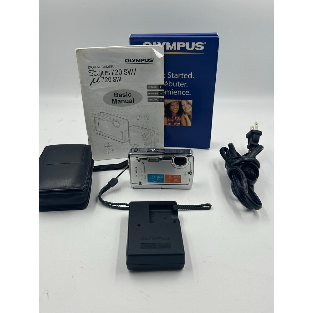 Olympus Stylus Digital Camera 720 SW Waterproof Shockproof - Works